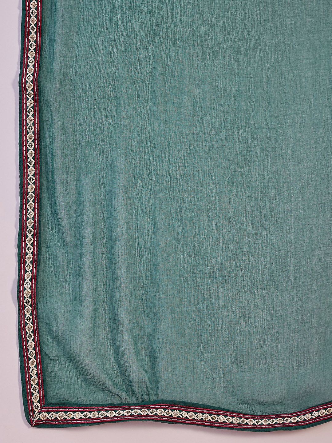 Dhiyona SN Floral Embroidered Silk Anarkali Kurta & Palazzo With Dupatta