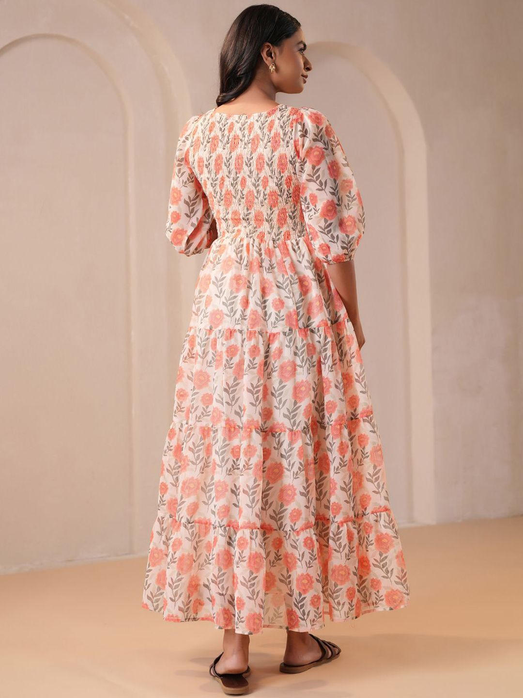 Dhiyona AY Women's Floral Printed Fit & Flared Maternity Ethnic Dresses