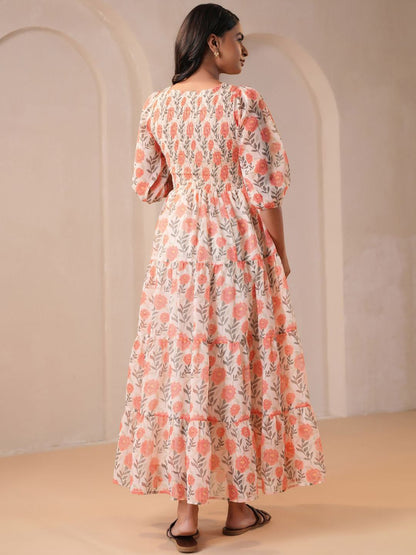 Dhiyona AY Women's Floral Printed Fit & Flared Maternity Ethnic Dresses