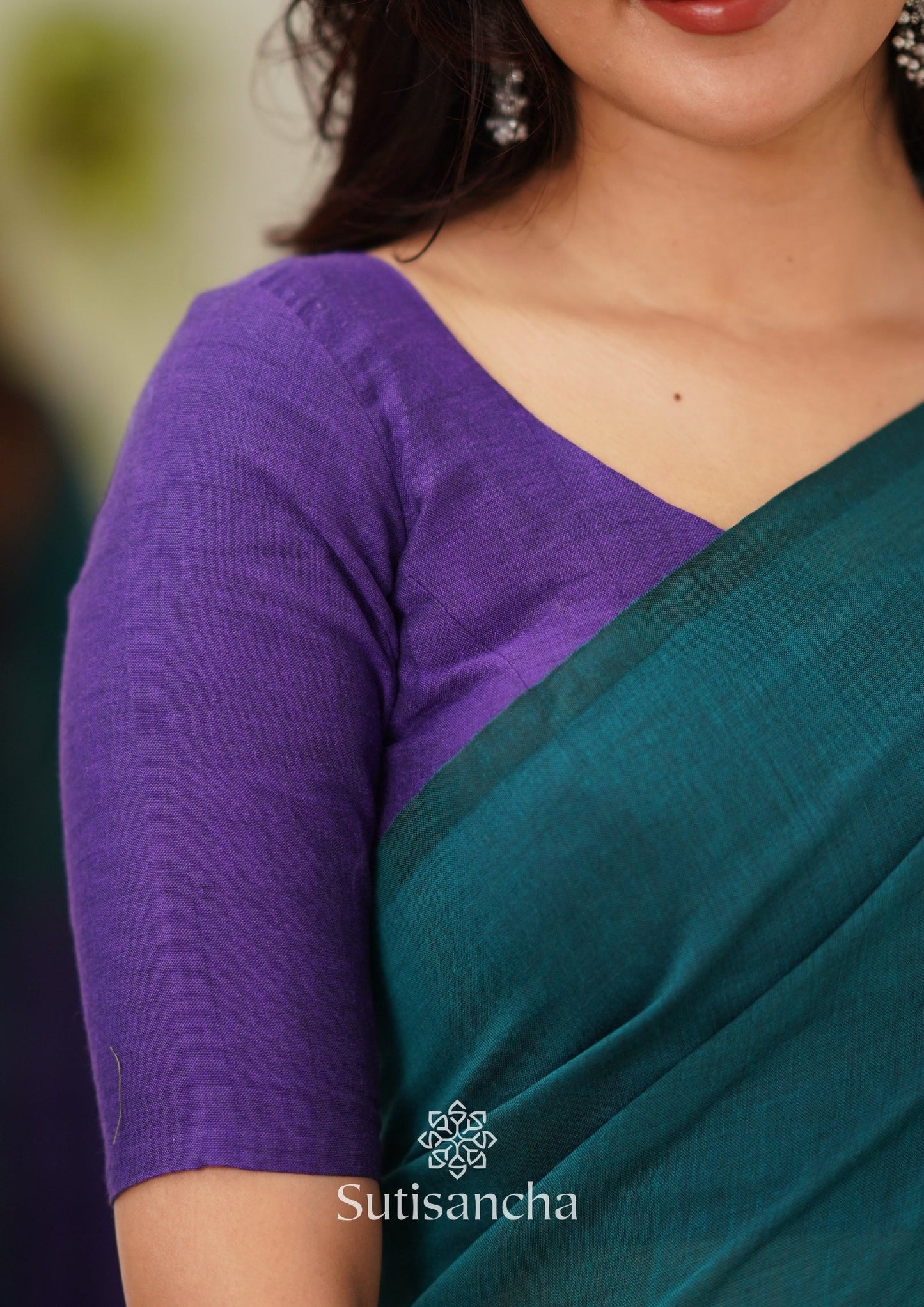 Dhiyona SS Sutisancha Purple Handloom Cotton Saree