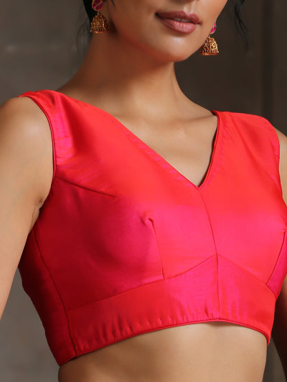 Dhiyona ST Blouse - Red Pink Reign Sleeveless