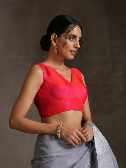 Dhiyona ST Blouse - Red Pink Reign Sleeveless