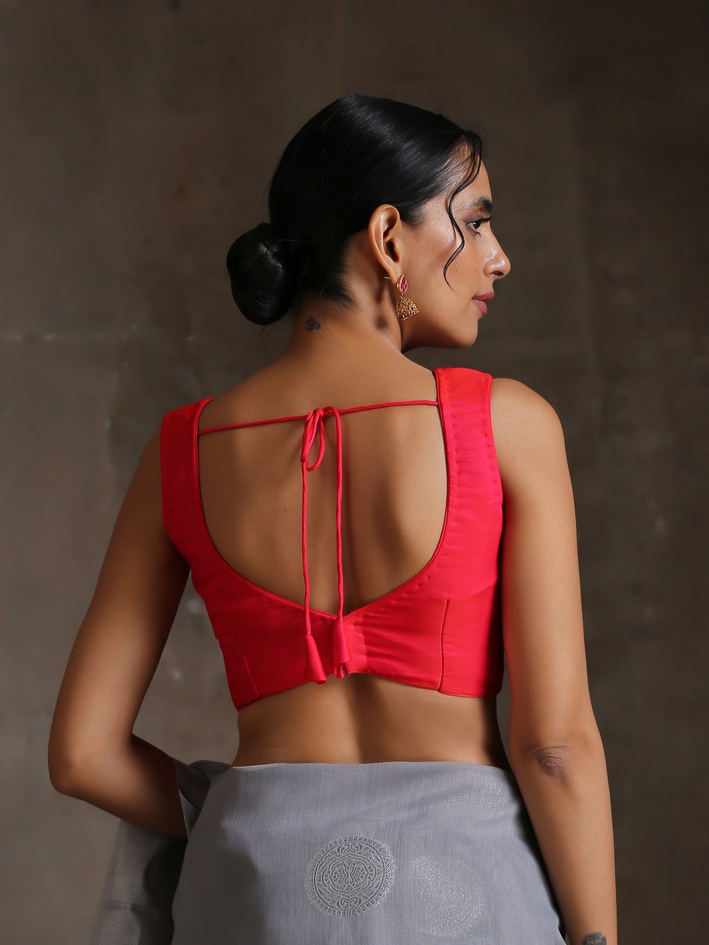 Dhiyona ST Blouse - Red Pink Reign Sleeveless