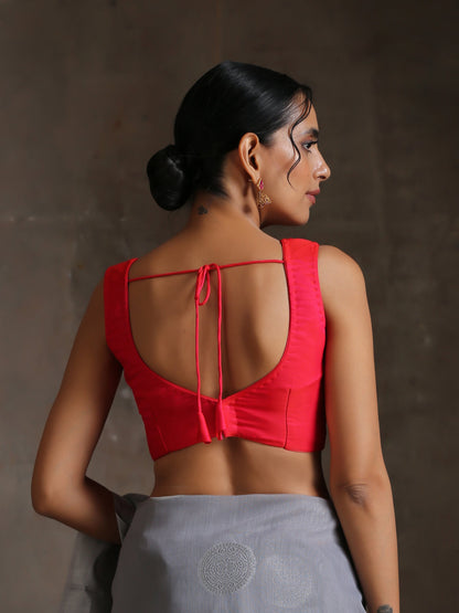Dhiyona ST Blouse - Red Pink Reign Sleeveless