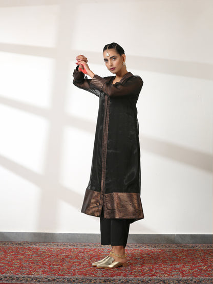 Dhiyona ST Women's Rule the World Co-Ordinate Top with Pants and Jacket 3 Piece Set | Straight Fit, Round Neck, Sleeveless, Pants, Festive Wear, (Satin)