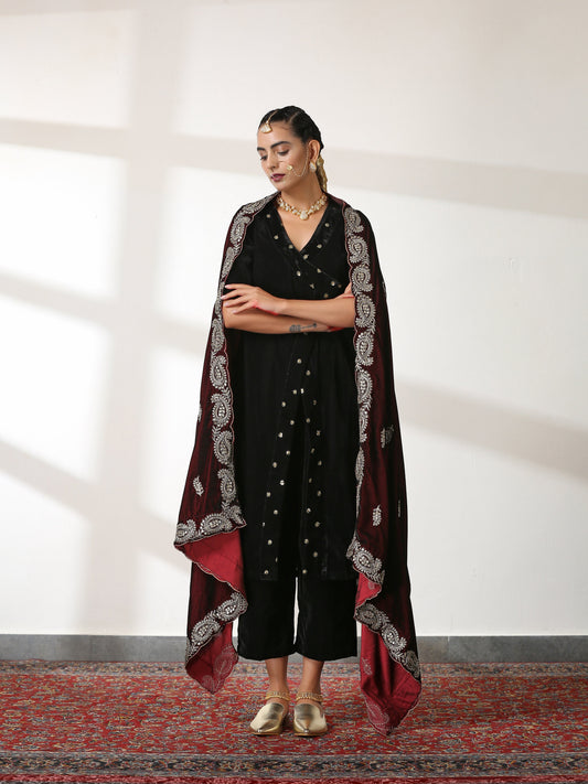 Dhiyona ST Velvet Rosewood Shawl