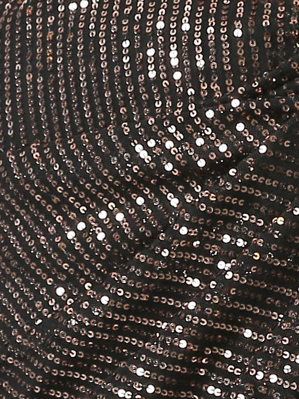 Dhiyona ST Striking Black and Bronze Sequin Saree
