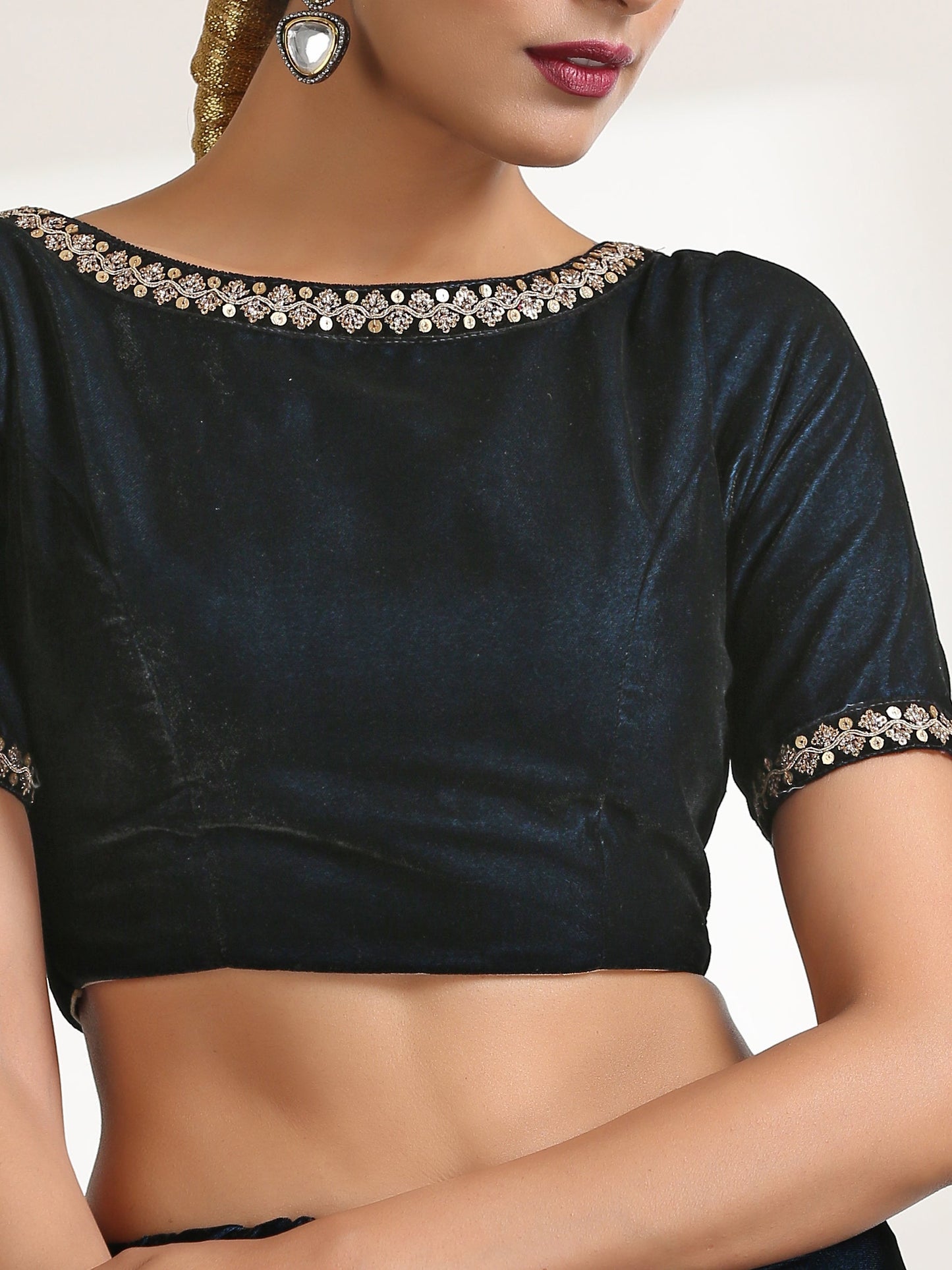 Dhiyona ST Velvet Blue Blouse