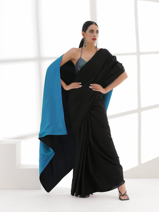 Dhiyona ST Sapphire Black Surprise Saree