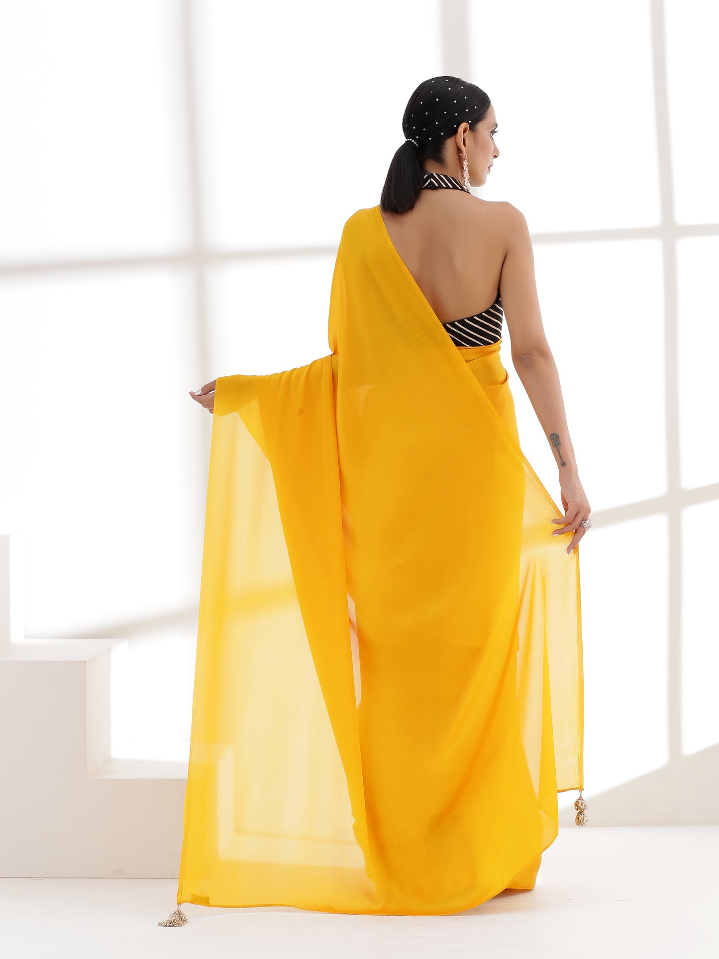 Dhiyona ST Sunny Side Up Satin Saree