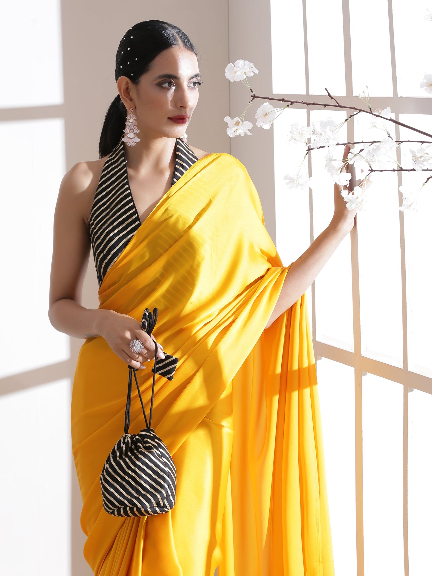 Dhiyona ST Sunny Side Up Satin Saree