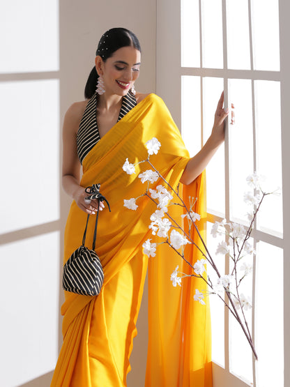 Dhiyona ST Potli - Black Casino Stripe Potli