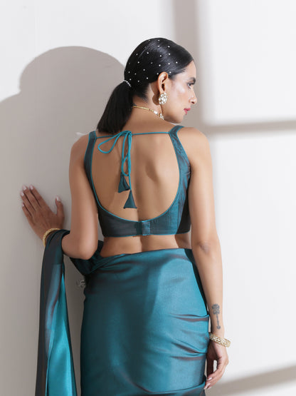 Dhiyona ST Blouse - Grandeur Square Neck Satin Blouse
