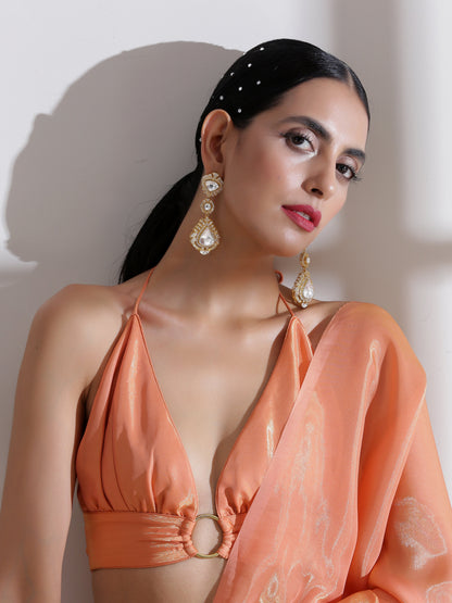 Dhiyona ST Blouse - Pink Golden hour Ring Blouse