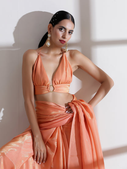 Dhiyona ST Blouse - Pink Golden hour Ring Blouse