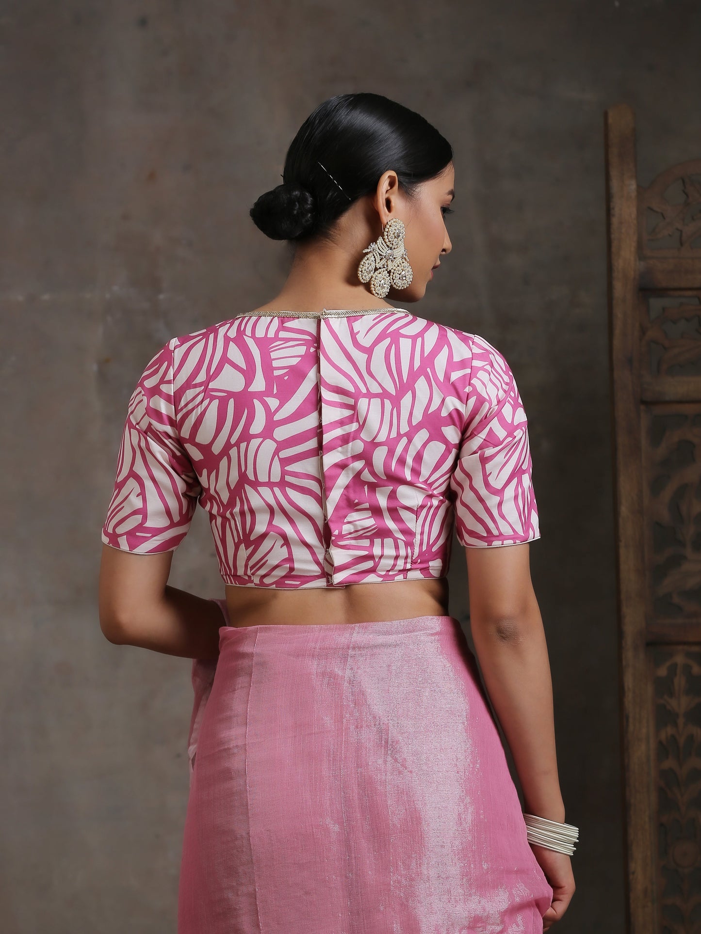 Dhiyona ST Blouse -Pink Fantasy Print Blouse