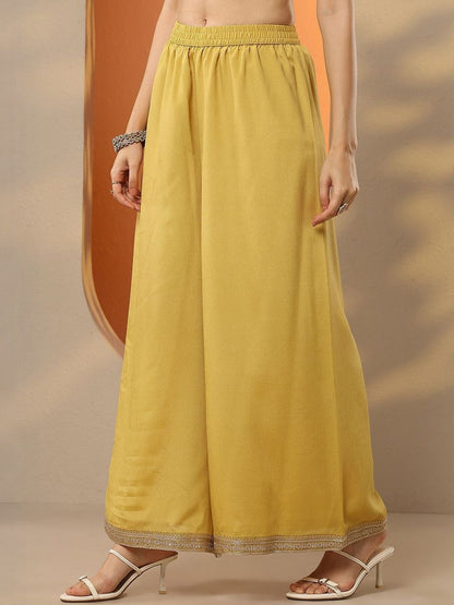 Dhiyona LL Floral Embroidered Thread Work Kurta with Palazzos & With Dupatta