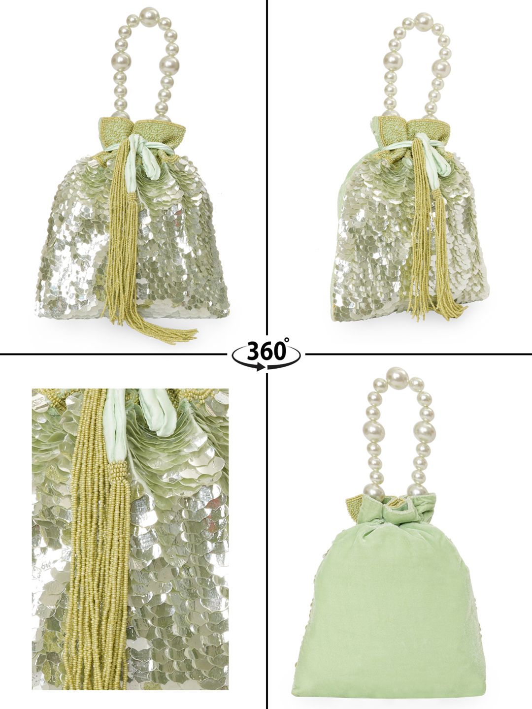Dhiyona NR Embellished Potli Clutch