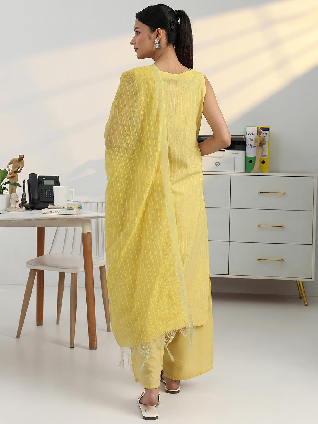 Women Regular Kurta with Palazzos & With Dupatta