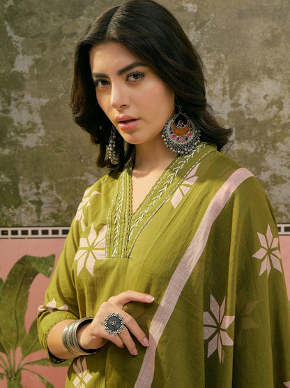 Printed Kurta & Trouser With Dupatta