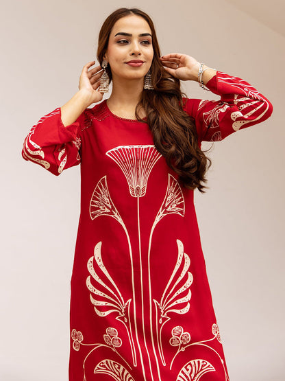 Ethnic Printed Straight Kurta & Palazzos