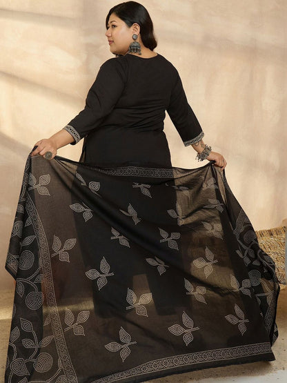 Dhiyona Women's Ethnic Motifs Regular Kurta with Palazzos & With Dupatta