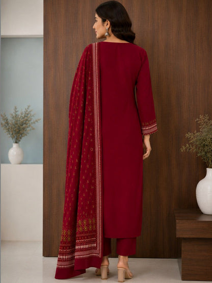 Women Ethnic Motifs Embroidered Regular Thread Work Pure Cotton Kurta with Trousers & With Dupatta