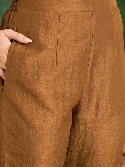 Embroidered Sequence Kurta & Trousers with Dupatta