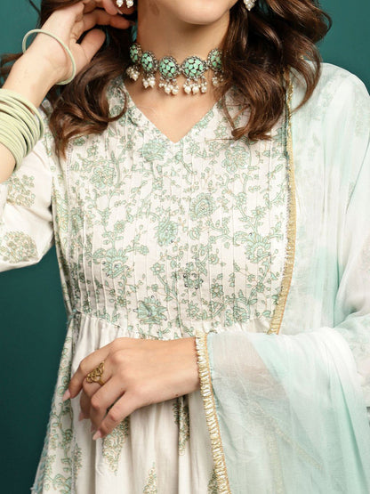 Women Printed Pure Cotton Kurta Sets