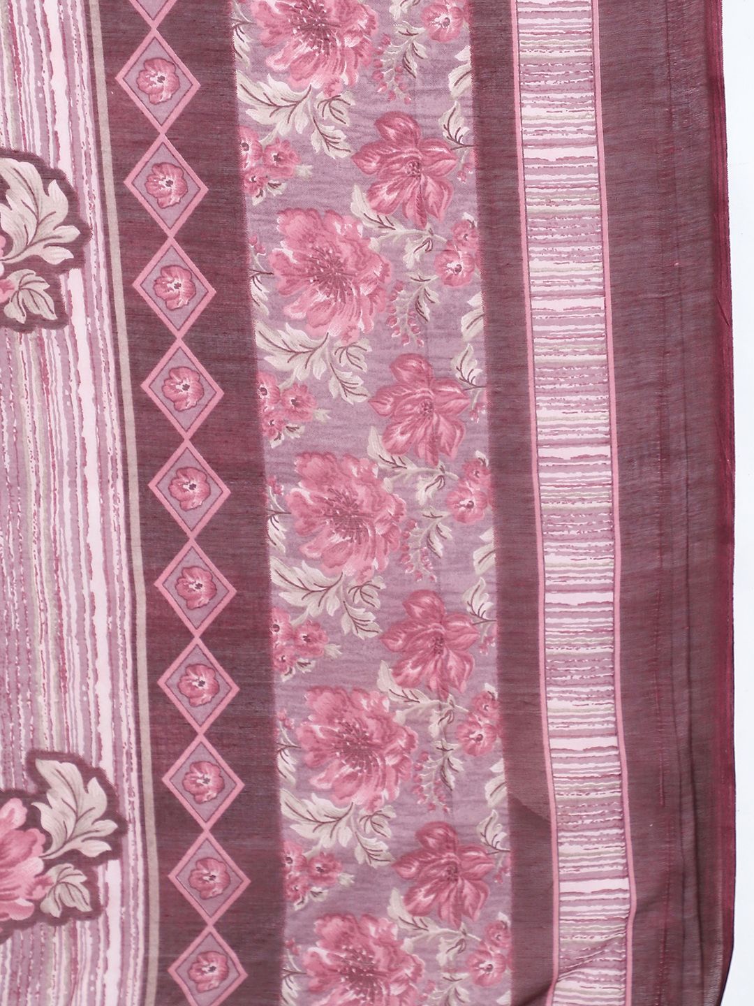 Dhiyona KL Floral Printed V-Neck Straight Kurta With Patiala & Dupatta