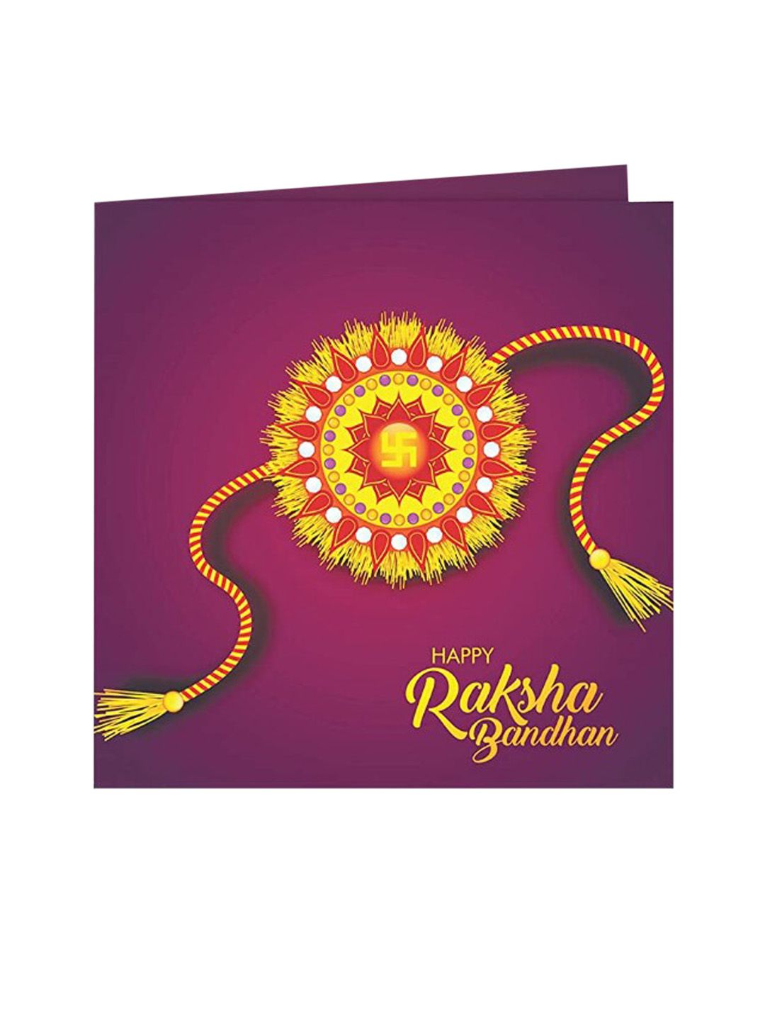 Dhiyona Unisex Beaded Thread Rakhi With Greeting Card