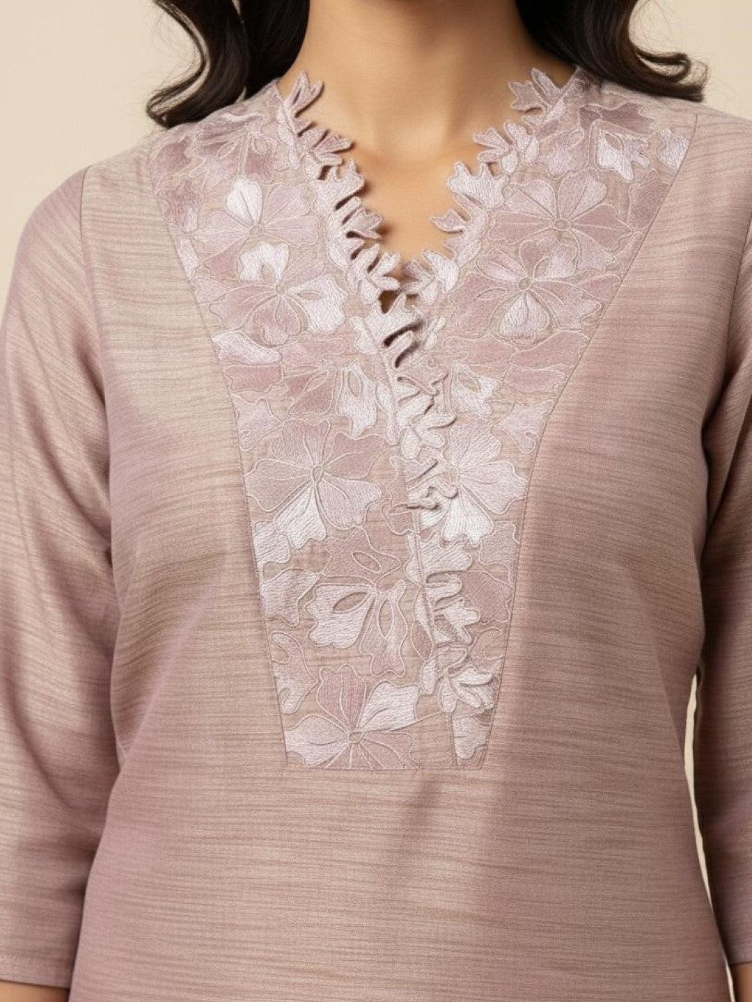 Prisha periwinkle embroidery co-ord set
