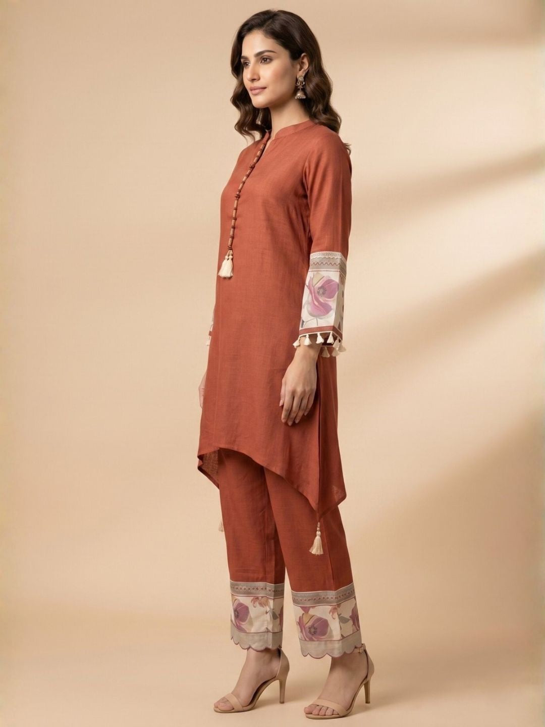 Prisha tangerine cotton co-ord set