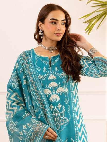 Karen Lapis cotton suit set