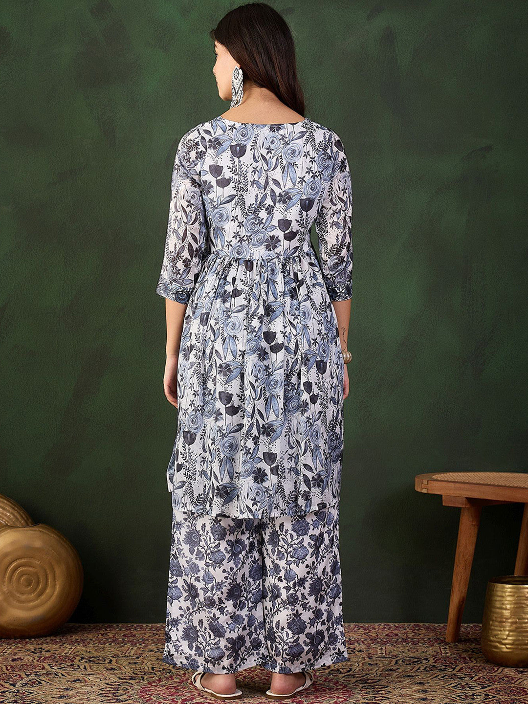 Printed Kurta With Palazzo