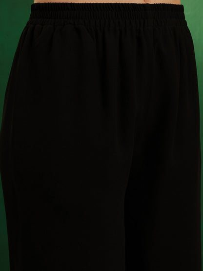 Dhiyona KL Floral Thread Work V-Neck Straight Kurta with Palazzos And Dupatta