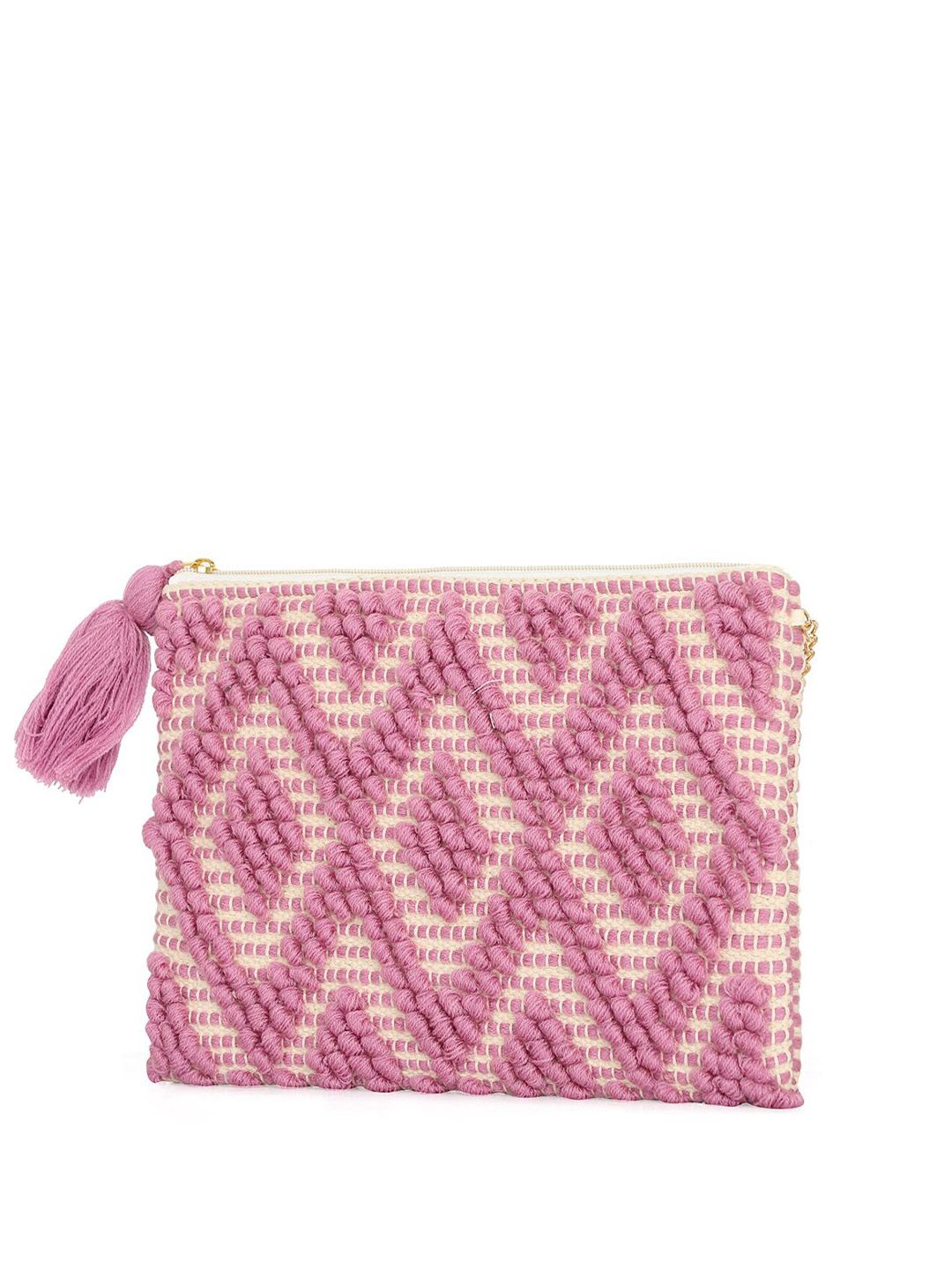 Dhiyona NR Embroidered Embellished Foldover Clutch
