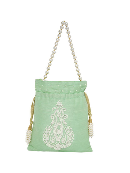 Dhiyona NR Ethnic Motic Embroidered Potli Clutch