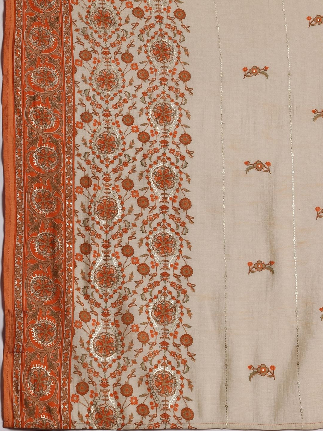 Women Ethnic Motifs Printed Regular Thread Work Kurta with Trousers & With Dupatta