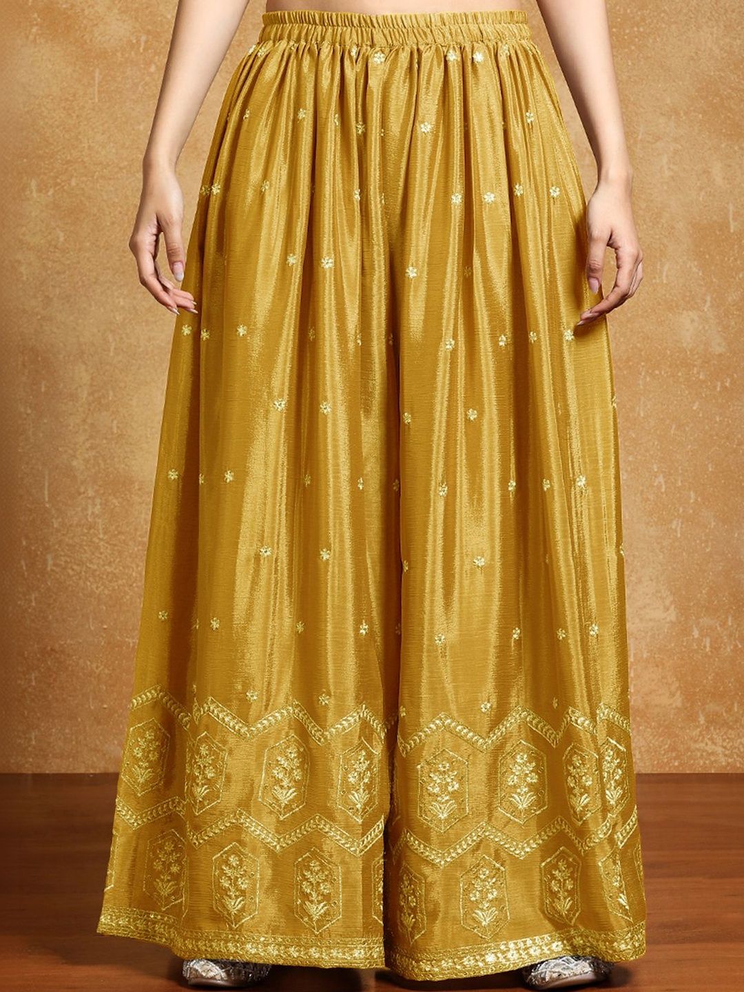 Dhiyona HOP Embroidered Straight Kurta With Sharara & Dupatta