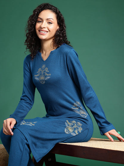 Ethnic Motifs Printed Regular Kurta With Trousers