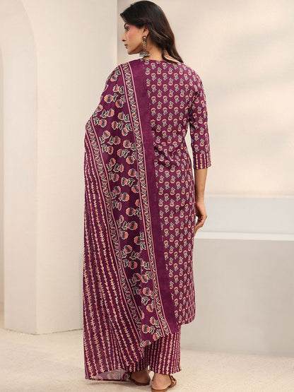 Women Floral Printed Regular Kurta with Trousers & With Dupatta