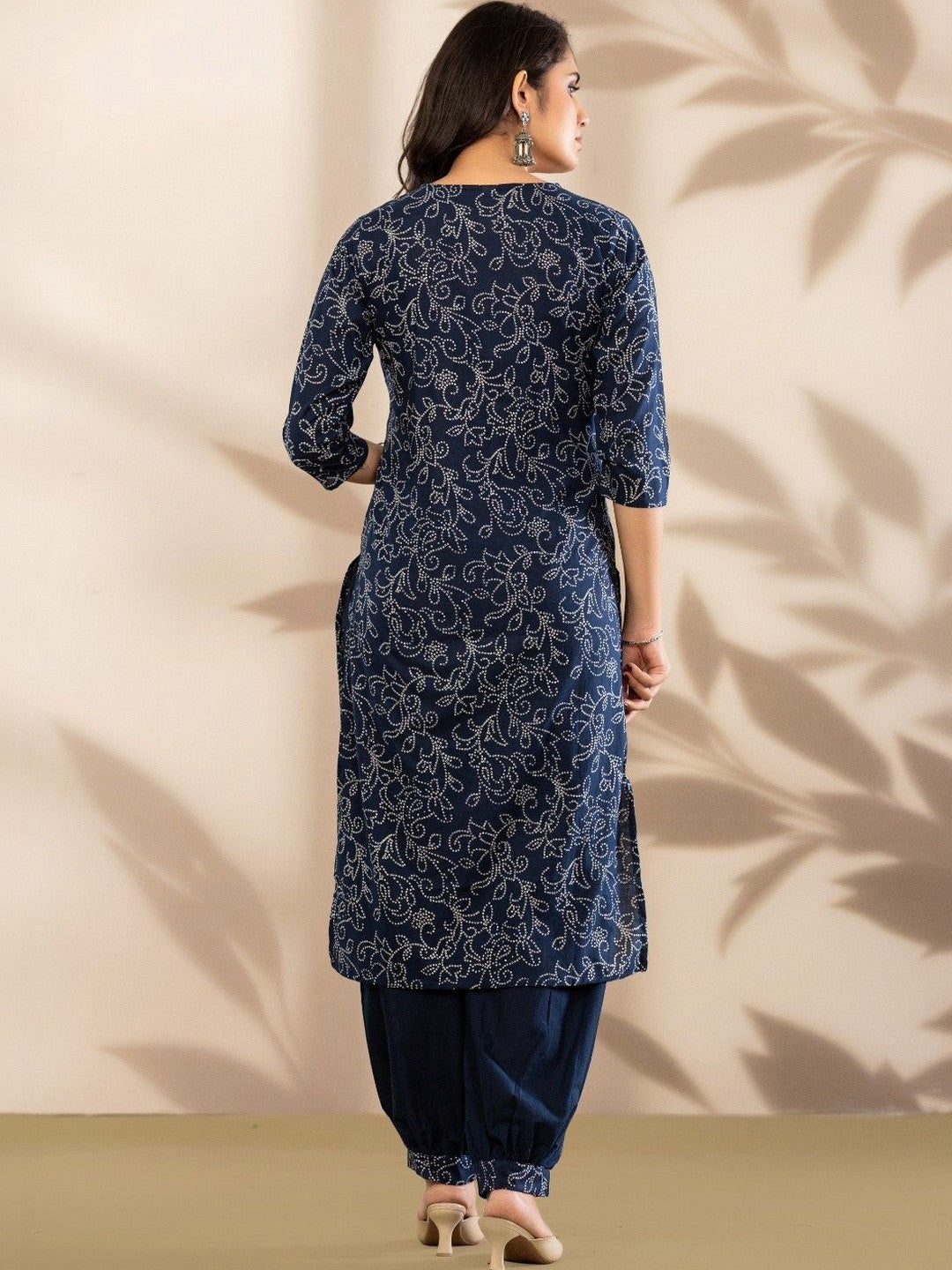 Women Ethnic Motifs Printed Regular Thread Work Pure Cotton Kurta with Patiala & With Dupatta