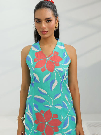 Women Floral Printed Regular Kurta with Trousers