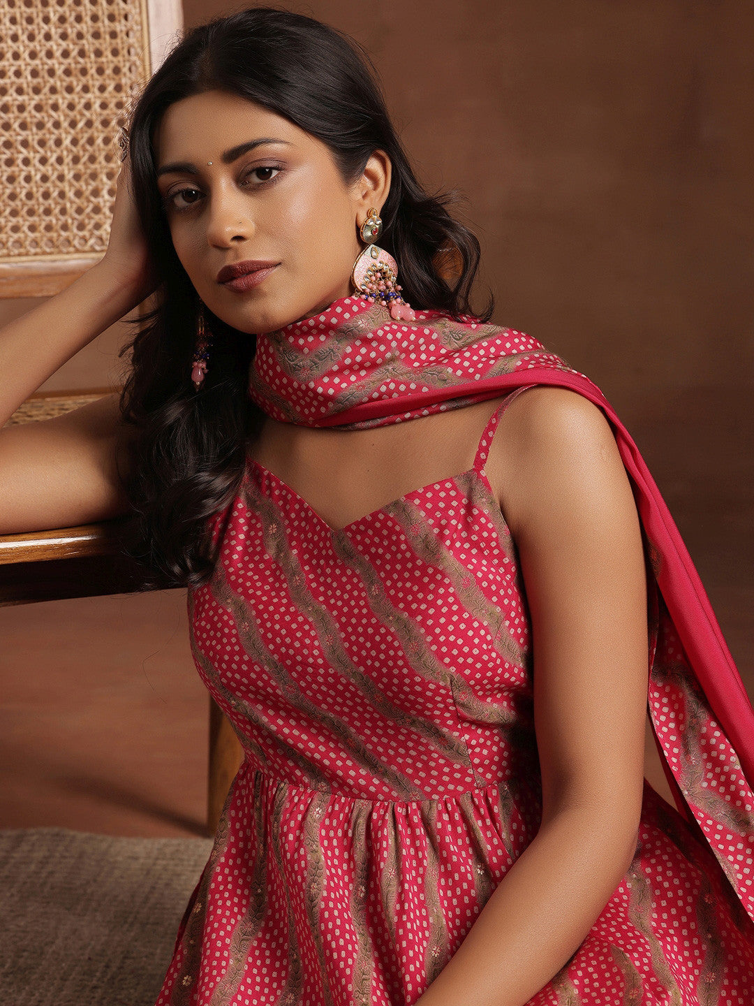 Women Ethnic Motifs Printed Empire Kurta with Trousers & With Dupatta
