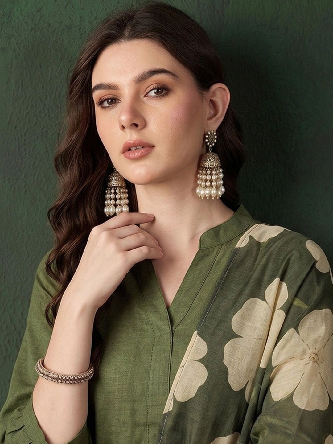Women Regular Kurta with Trousers & With Dupatta