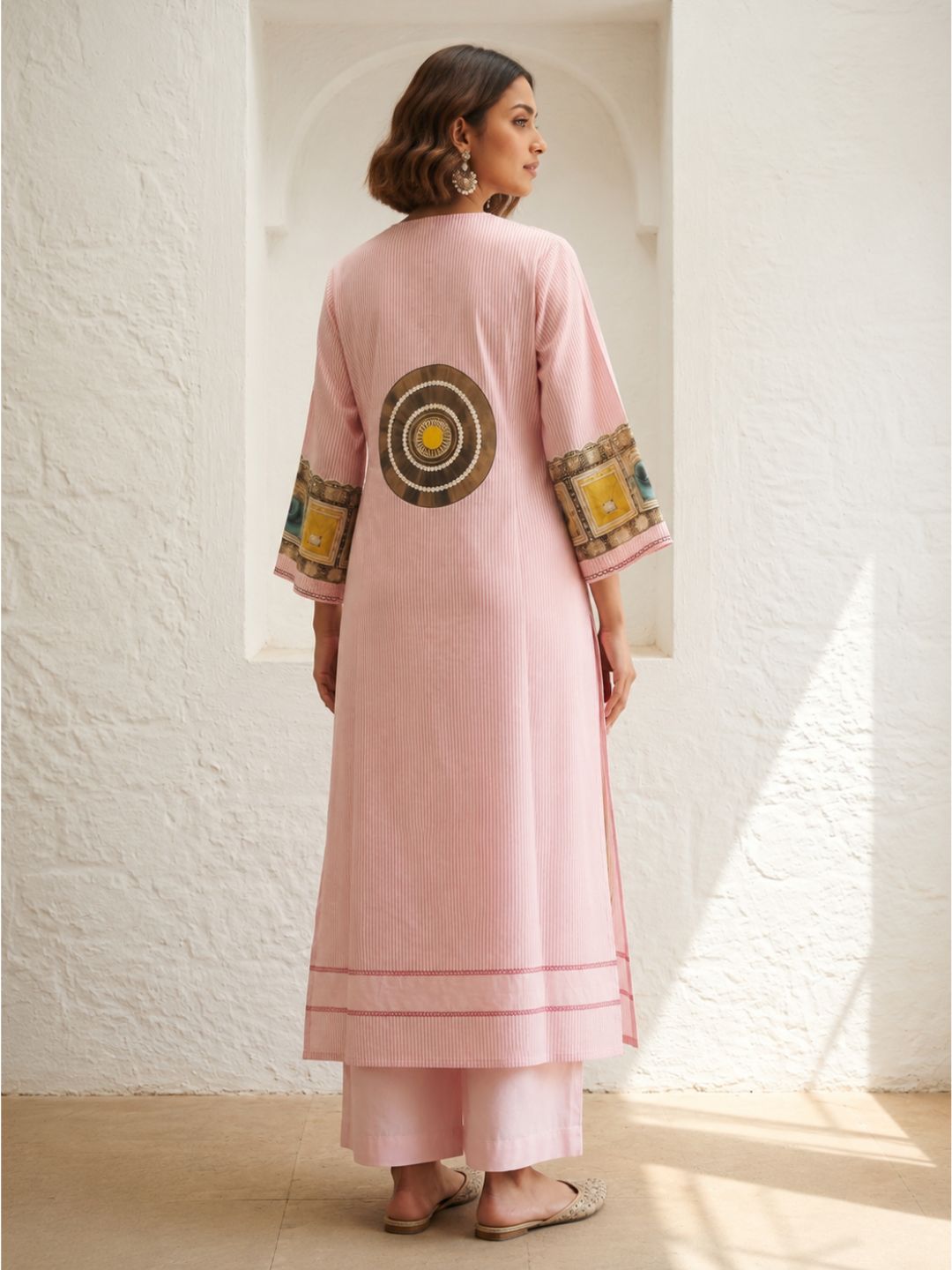 Virosh Softpink cotton kurta pant set