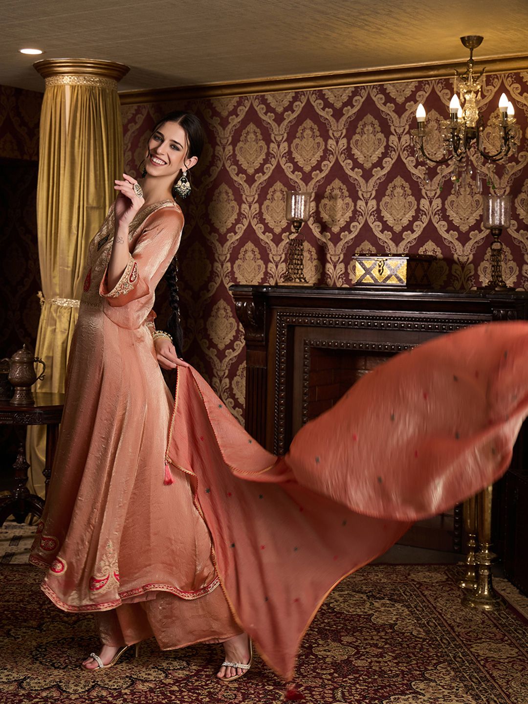 Dhiyona CH Applique Embroidered Kurta Set