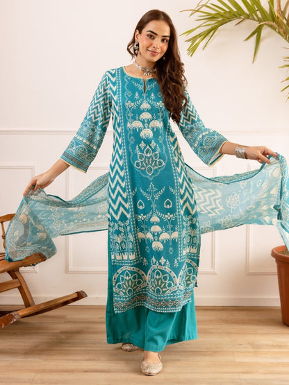 Karen Lapis cotton suit set