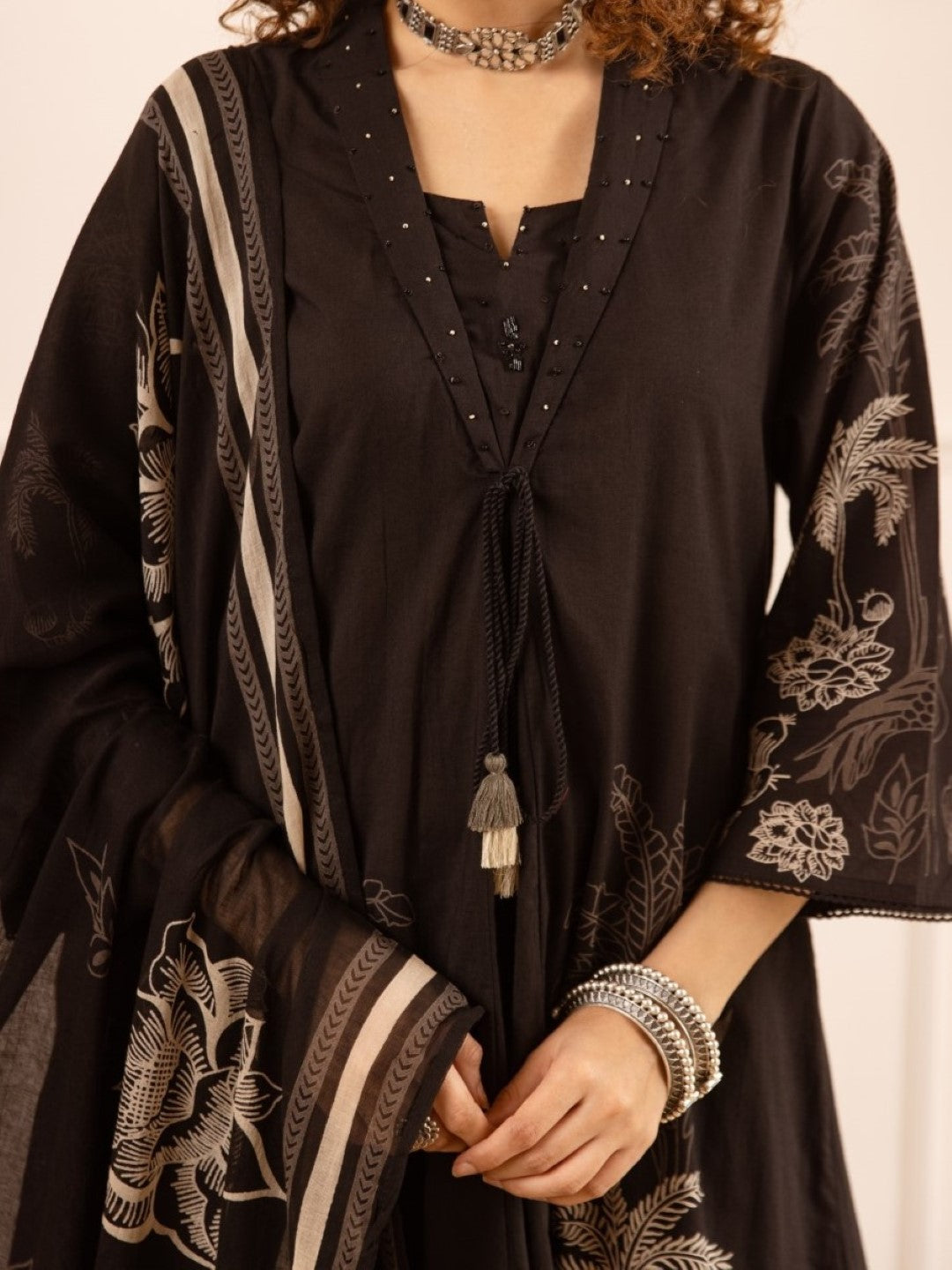 Karen carbon cotton suit set